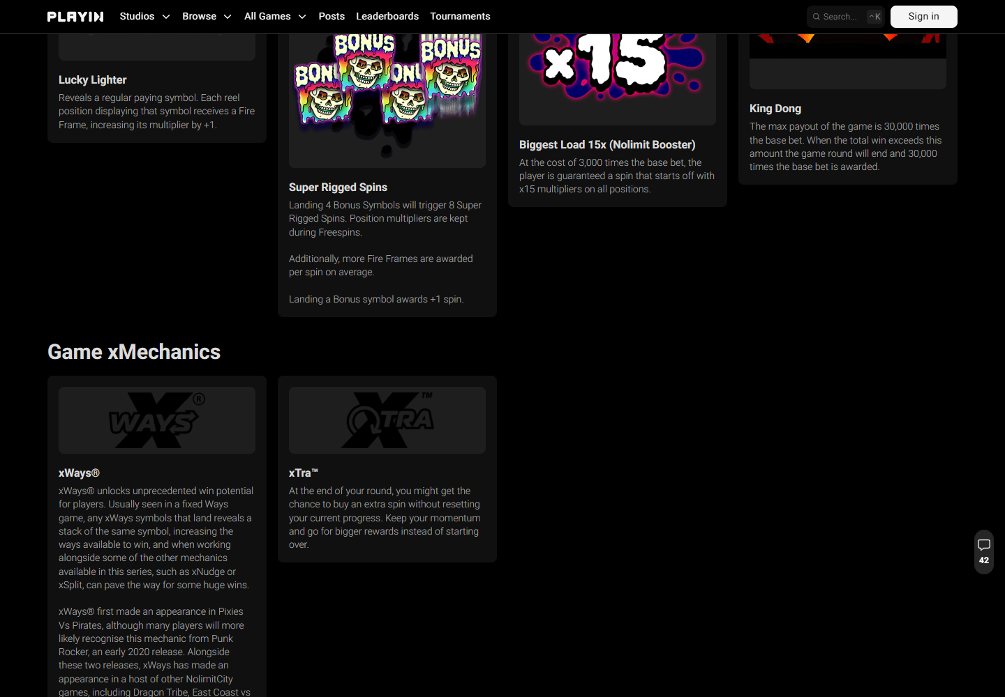 Official Soaked By Seamen bonus feature cards with Super Rigged Spins and boosters